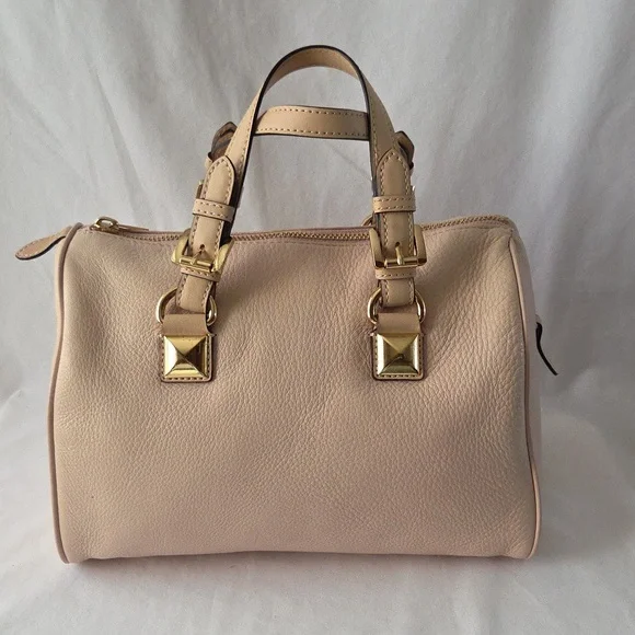 Michael Kors Pebble Leather Blush Grayson Satchel Handbag - Picture 2 of 16